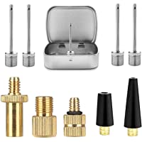 SZSHIMAO Bike Pump Adapter Bicycle Valve Adapter (DV-AV-SV) Bicycle Pump Adapter Ball Pump Needle Adapter Set